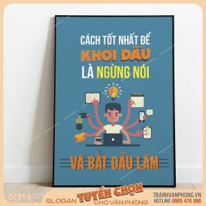Tranh động lực slogan trang trí – VP916
